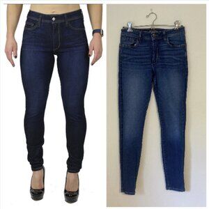 Fran Denim Nicole High Rise Skinny Jeans Dark Wash Size 28